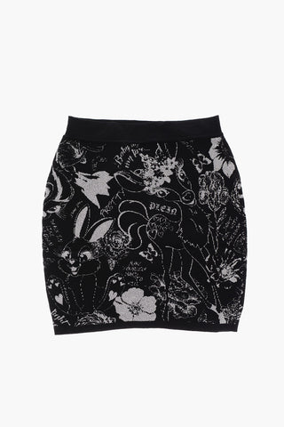 mini gonna SALLY in maglia con strass
