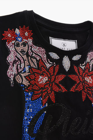 rhinestone embellished crew-neck ANGIE t-shirt