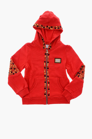 back printed IT HAPPEN SOMETIMES sweatshirt with studs