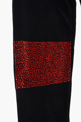 Leggings GRAIG TWO in cotone stretch con dettaglio strass