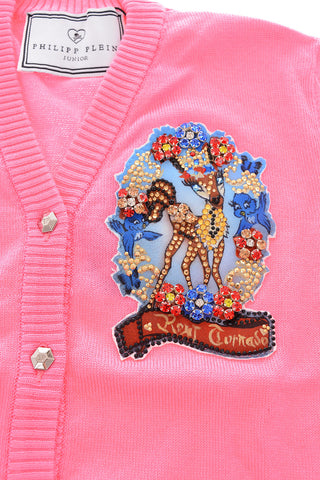 v-neck CELI cardigan with rhinestone embellished detail