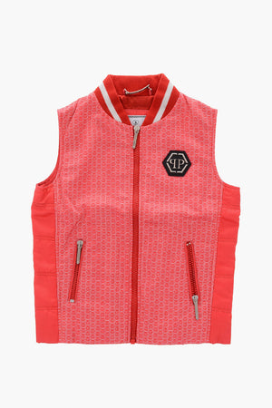all over PP printed sleeveless REIGN jacket