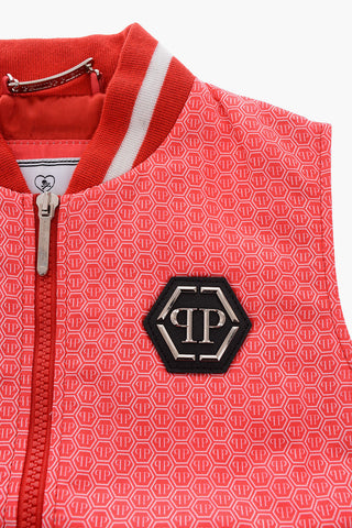 all over PP printed sleeveless REIGN jacket