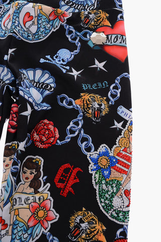 printed ALYX leggings with rhinestone embellished details