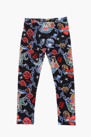 printed ALYX leggings with rhinestone embellished details