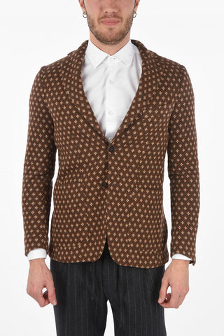 CC COLLECTION Blazer Sfoderato WOOLY 2 con Fantasia Geometrica