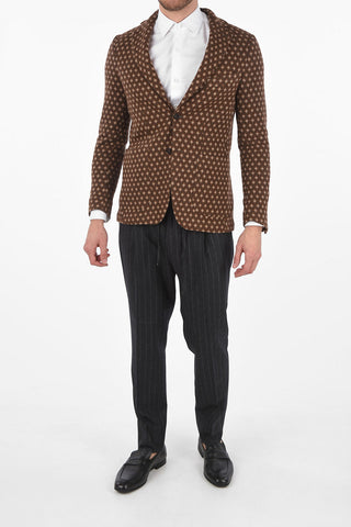 CC COLLECTION Blazer Sfoderato WOOLY 2 con Fantasia Geometrica