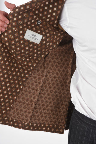 CC COLLECTION Blazer Sfoderato WOOLY 2 con Fantasia Geometrica