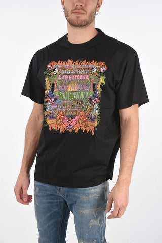 Crew Neck ART COLLAGE Printed T-Shirt