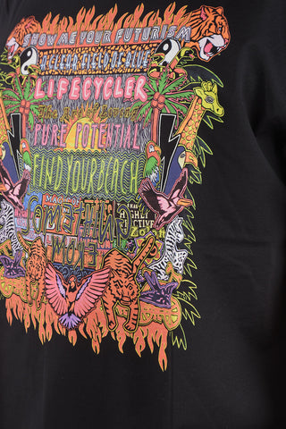 Crew Neck ART COLLAGE Printed T-Shirt