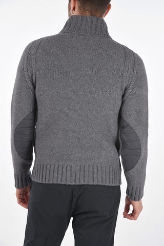 Cable-Knitted MINUIAL Jetted Pocket Jacket