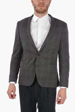 CC COLLECTION Blazer Glen Check Sfoderato con Tasche a Toppa