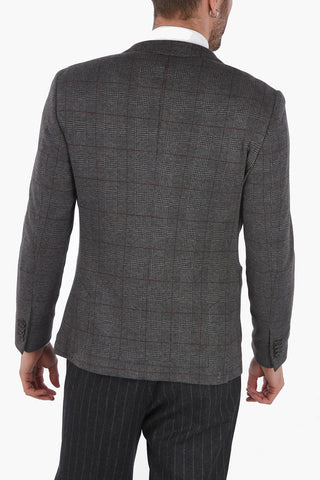CC COLLECTION Blazer Glen Check Sfoderato con Tasche a Toppa