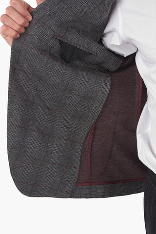CC COLLECTION Blazer Glen Check Sfoderato con Tasche a Toppa