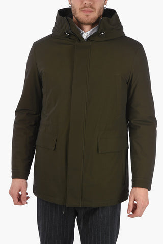 ID Giubbotto Imbottito Wind Proof con Cappuccio e Coulisse
