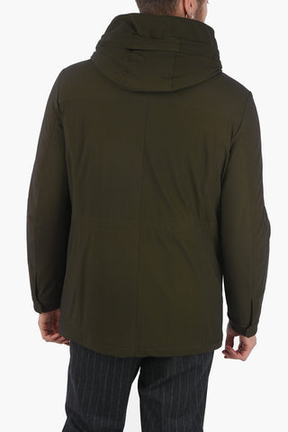 ID Giubbotto Imbottito Wind Proof con Cappuccio e Coulisse