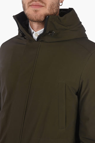 ID Giubbotto Imbottito Wind Proof con Cappuccio e Coulisse