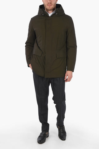 ID Giubbotto Imbottito Wind Proof con Cappuccio e Coulisse