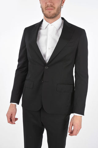 CC COLLECTION virgin wool REWARD side vents notch lapel 2-button suit drop 7R