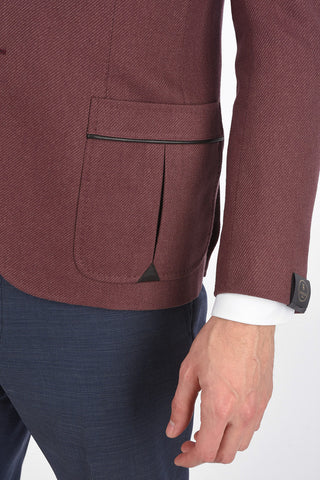 Blazer ACADEMY SOFT in Tessuto Twill con Tasche a Toppa