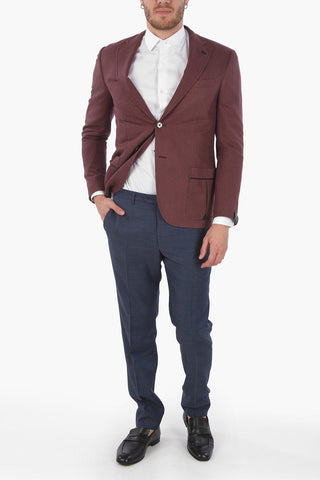 Blazer ACADEMY SOFT in Tessuto Twill con Tasche a Toppa