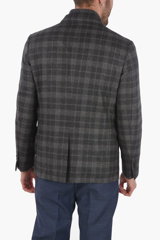ID District Check Blazer with Removable Details