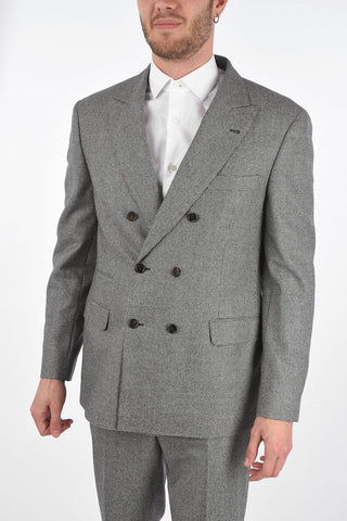 Virgin Wool Houndsthooth Double Breasted Suit