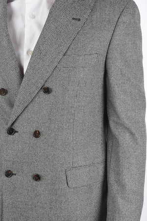 Virgin Wool Houndsthooth Double Breasted Suit