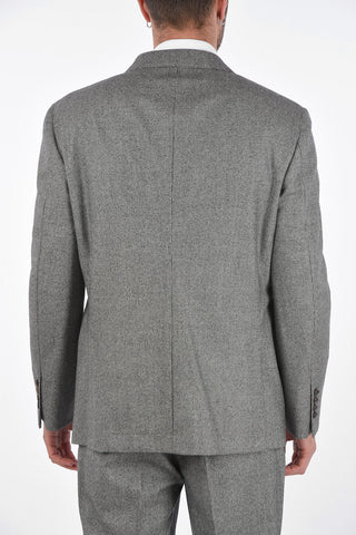 Virgin Wool Houndsthooth Double Breasted Suit