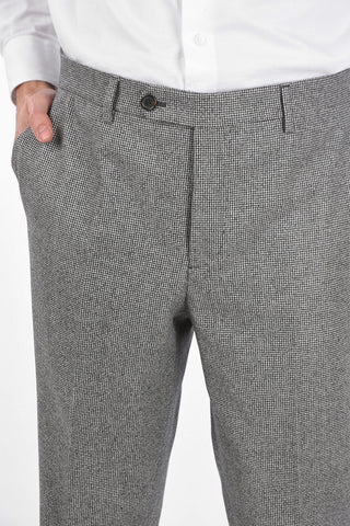 Virgin Wool Houndsthooth Double Breasted Suit
