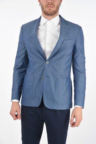 ID cashmere side vents notch lapel 2-button blazer drop 7R
