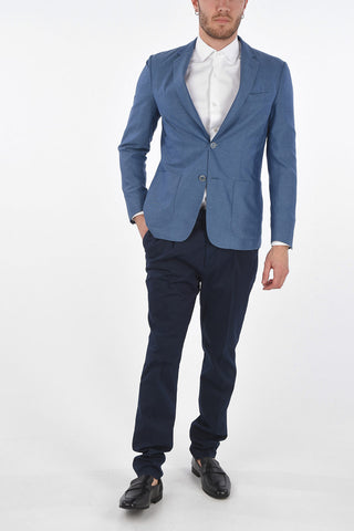 ID cashmere side vents notch lapel 2-button blazer drop 7R