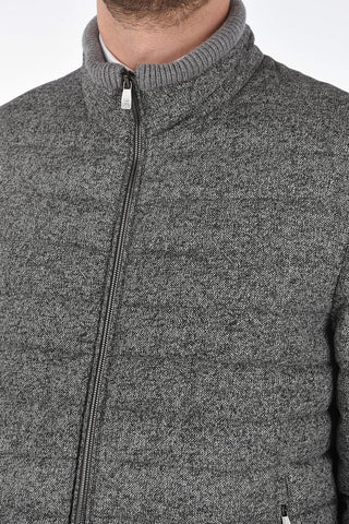 ID 2 Pockets Front Zipped Duvet with Wool Details