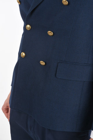 Double-Breasted MODENA Peak Lapel Blazer
