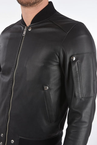 Leather L-JOSEPH Bomber with Zip Closure