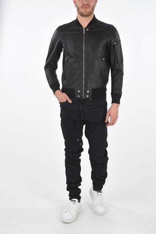 Leather L-JOSEPH Bomber with Zip Closure