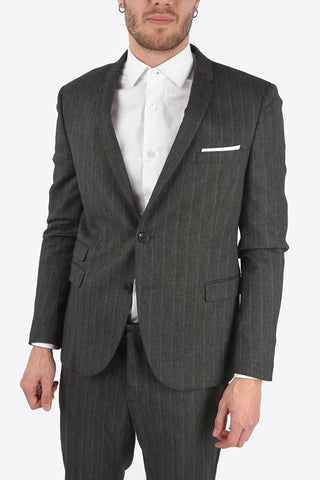 Pinstriped 4 Pocket Slim Fit Suit