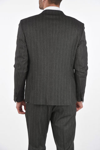 Pinstriped 4 Pocket Slim Fit Suit