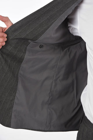 Pinstriped 4 Pocket Slim Fit Suit