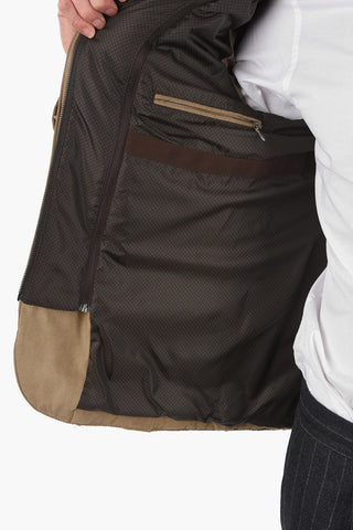 CC COLLECTION Quilted Suede Fabric Blazer with Removable Lining