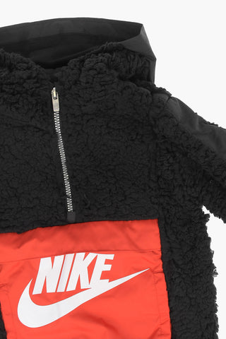 Logo Printed Sherpa Sweatshirt