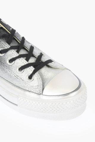 Glitter Sneakers with 4cm Platform
