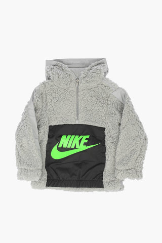 Logo Printed Sherpa Sweatshirt