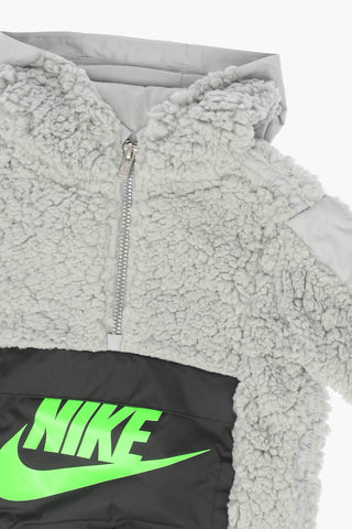 Logo Printed Sherpa Sweatshirt