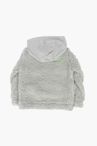 Logo Printed Sherpa Sweatshirt