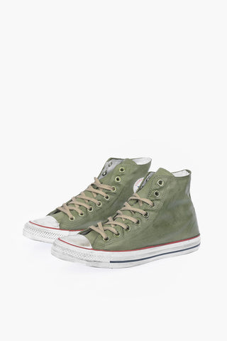 Waxed Fabric Sneakers