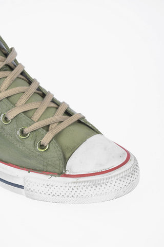 Waxed Fabric Sneakers