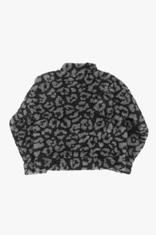 Sherpa-Jacke mit Leopardenmuster