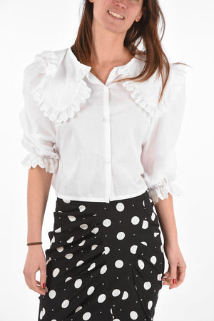Blouse GEOGIA with Sailor Maxi Collar and Sangallo Lace Details