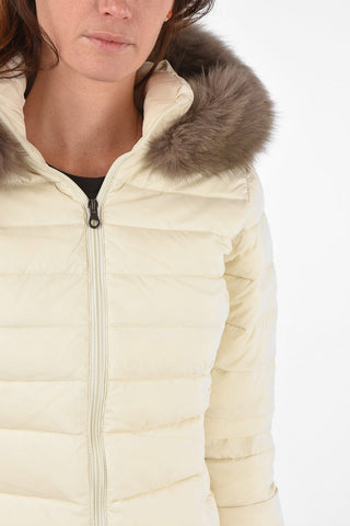 Nylon NEFELETRE Down Jacket with Real Fur